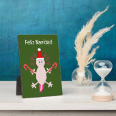 Schattigee Kerstmis Axolotl Custom Fotoplaat (Zijkant)
