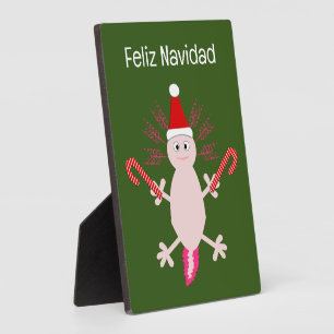 Schattigee Kerstmis Axolotl Custom Fotoplaat