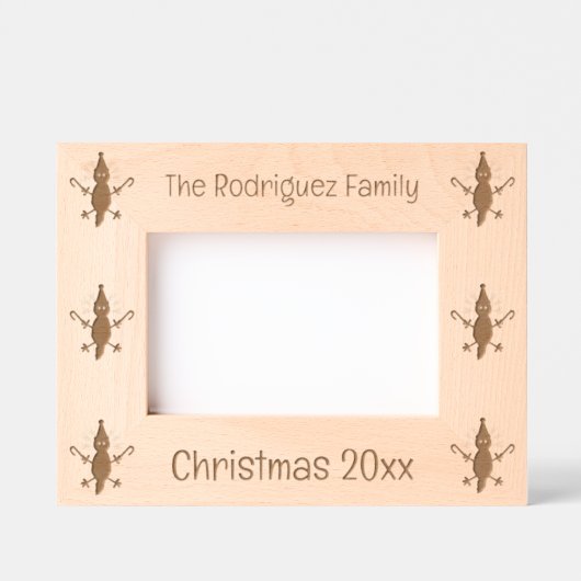 Schattigee Kerstmis Axolotl Custom Gegraveerde Lijstjes (Voorkant)