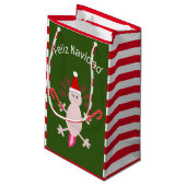 Schattigee Kerstmis Axolotl Custom Klein Cadeauzakje (Achterkant Gekanteld)