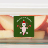 Schattigee Kerstmis Axolotl Custom Labels (Aangebracht)