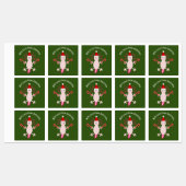 Schattigee Kerstmis Axolotl Custom Labels (Vel)