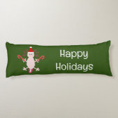 Schattigee Kerstmis Axolotl Custom Lichaamskussen (Achterkant)