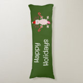 Schattigee Kerstmis Axolotl Custom Lichaamskussen (Voorkant Verticaal)