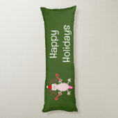 Schattigee Kerstmis Axolotl Custom Lichaamskussen (Achterkant (Verticaal))