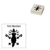 Schattigee Kerstmis Axolotl Custom Rubberstempel (Gestempeld)