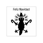 Schattigee Kerstmis Axolotl Custom Rubberstempel (Afrduk)