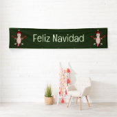 Schattigee Kerstmis Axolotl Custom Spandoek (Insitu)