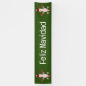 Schattigee Kerstmis Axolotl Custom Spandoek (Verticaal)