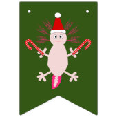 Schattigee Kerstmis Axolotl Custom Vlaggetjes (Eerste vlag)