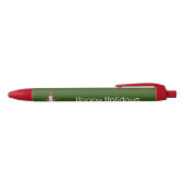 Schattigee Kerstmis Axolotl Custom Zwarte Inkt Pen (Bovenkant)
