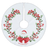 Schattigee Kerstmis bessen strik familienaam Kerstboom Rok (Voorkant)