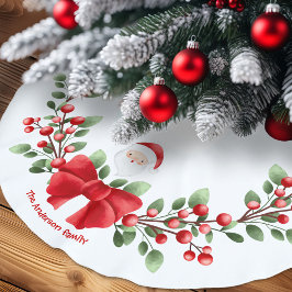 Schattigee Kerstmis bessen strik familienaam Kerstboom Rok