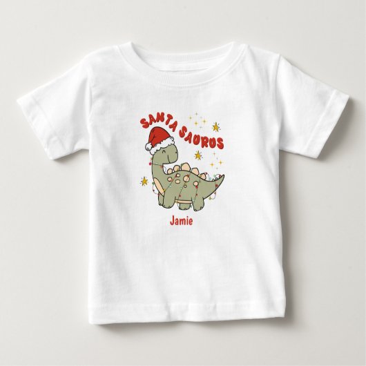 Schattigee Kerstmis Dinosaurus Santasaurus Retro N (Voorkant)