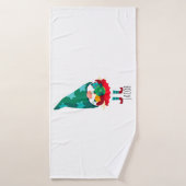 Schattigee Kerstmis Gnome met Kerstmis Ornamenten Badhanddoek (Badhanddoek)