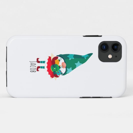 Schattigee Kerstmis Gnome met Kerstmis Ornamenten Case-Mate iPhone Case (Achterkant (horizontaal))
