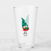Schattigee Kerstmis Gnome met Kerstmis Ornamenten Glas (Voorkant)