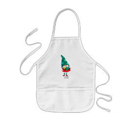 Schattigee Kerstmis Gnome met Kerstmis Ornamenten Kinder Schort