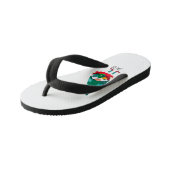 Schattigee Kerstmis Gnome met Kerstmis Ornamenten Kinder Teenslippers (Schuin)