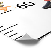 Schattigee Kerstmis Groei Grafiek Metrisch Poster (Hoek)