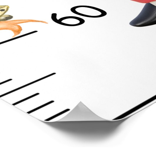 Schattigee Kerstmis Groei Grafiek Metrisch Poster (Hoek)