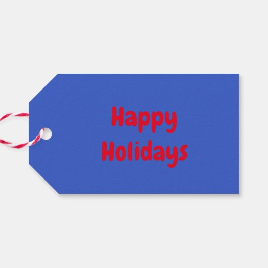 Schattigee Kerstmis Kat Custom Cadeaulabel (Achterkant Horizontaal)