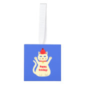 Schattigee Kerstmis Kat Custom Decoratie (Voorkant)