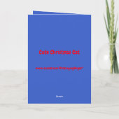 Schattigee Kerstmis Kat Custom Kaart (Achterkant)