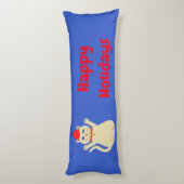 Schattigee Kerstmis Kat Custom Lichaamskussen (Achterkant (Verticaal))