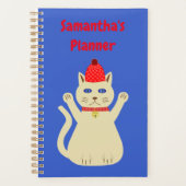 Schattigee Kerstmis Kat Custom Planner (Voorkant)