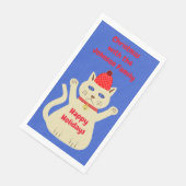 Schattigee Kerstmis Kat Custom Servet (Hoek)