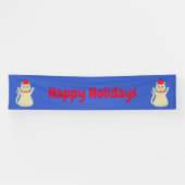 Schattigee Kerstmis Kat Custom Spandoek (Horizontaal)