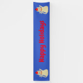 Schattigee Kerstmis Kat Custom Spandoek (Verticaal)