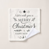 Schattigee Kerstmis minimalistische Doodled handdo Bad Handdoek (Wasdoekje)