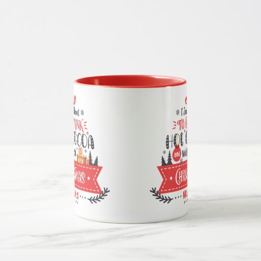 Schattigee Kerstmis Moderne Typografie Mok (Midden)