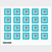 Schattigee Kerstmis Mouse Santa Outfit Gift Label (Vel)