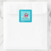Schattigee Kerstmis Mouse Santa Outfit Gift Label (Tas)
