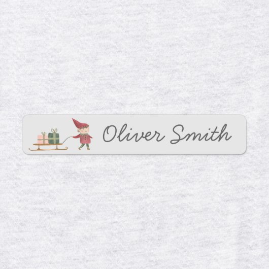 Schattigee Kerstmis Santa Elves Day Care School na Labels (Design 2)