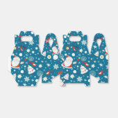 Schattigee Kerstmis Santa Pattern Gable Favor Box Bedankdoosjes (Uitgevouwen)