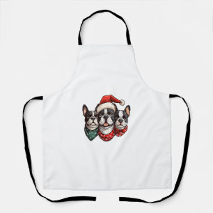 Schattigee Kerstmishond Boston Terrier Santa Hat S Schort