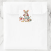 Schattigee kerstmuis Stickers (Tas)