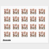 Schattigee kerstmuis Stickers (Vel)