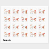 Schattigee kerstmuis Stickers (Vel)