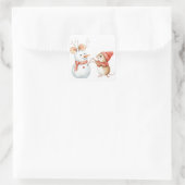Schattigee kerstmuis Stickers (Tas)