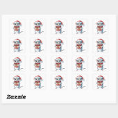 Schattigee kerstmuis Stickers (Vel)