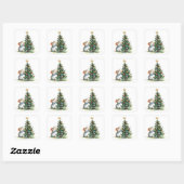 Schattigee kerstmuis Stickers (Vel)