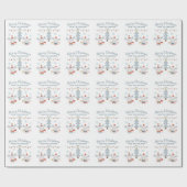 Schattigee kerstmuizen en -bomen cadeaupapier (Vlak)