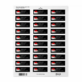 Schattigee kerstmuts etiket (Full Sheet)