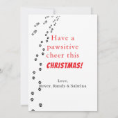 Schattigee Kerstoutfit Bull Dog Red Snowflake (Achterkant)