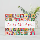 Schattigee kerstpatroon Kaart (Staand voorkant)